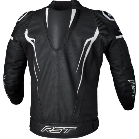 Veste cuir RST TracTech Evo 5 CE homme - noir/blanc/noir