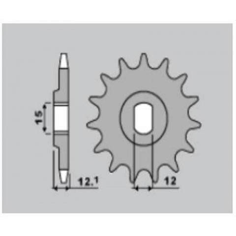 Pignon PBR acier standard 2105 - 428