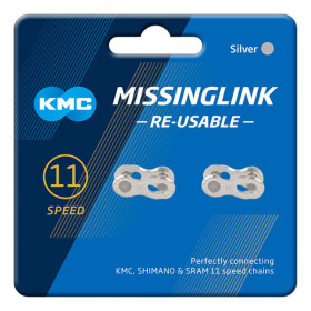 Maillon de liaison KMC 11 vitesses argent (x2)