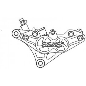 Etrier de frein 4 pistons axial NISSIN - droit