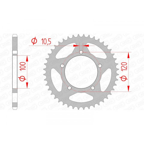 Couronne AFAM acier standard 35801 - 520