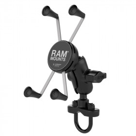 Pack complet RAM MOUNTS X-Grip® bras court fixation U-Bolt sur guidon - téléphone large