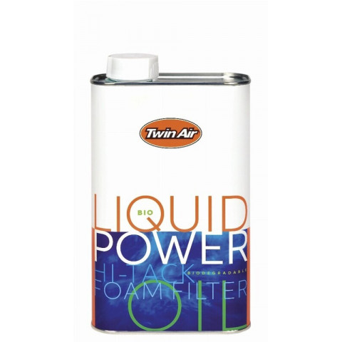 Huile pour filtre à air TWIN AIR Bio Liquid Power Foam biodégradable - Bidon 1L x12