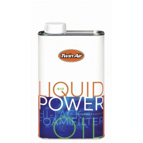 Huile pour filtre à air TWIN AIR Bio Liquid Power Foam biodégradable - Bidon 1L x12