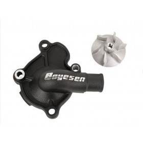 Carter de pompe à eau + hélice BOYESEN alu noir Kawasaki KX250F
