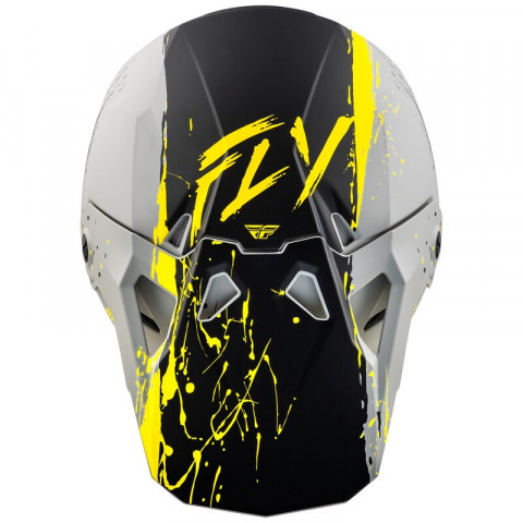 Casque FLY RACING Formula CP Manic - gris matte/noir/jaune