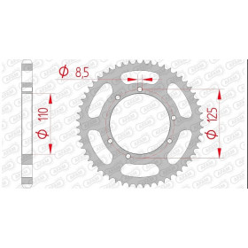 Kit chaîne AFAM A428M 13/60 - Couronne arrière standard Type 59104