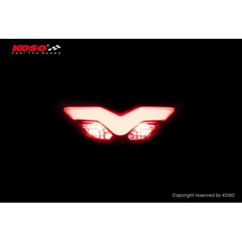 KOSO Led-Taillight, Smoke GT-03, e-mark.