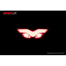 KOSO Led-Taillight, Smoke GT-03, e-mark.