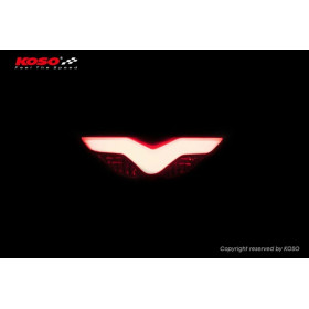 KOSO Led-Taillight, Smoke GT-03, e-mark.