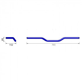 HIGHSIDER pro Superbike A01 aluminum handlebars, 7/8 inch, black bead blasted