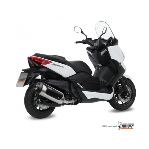 Silencieux MIVV Urban inox brossé/casquette ABS noir Yamaha X-MAX 400