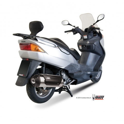 Ligne complète MIVV Urban inox brossé/abs noir Suzuki Burgman 125