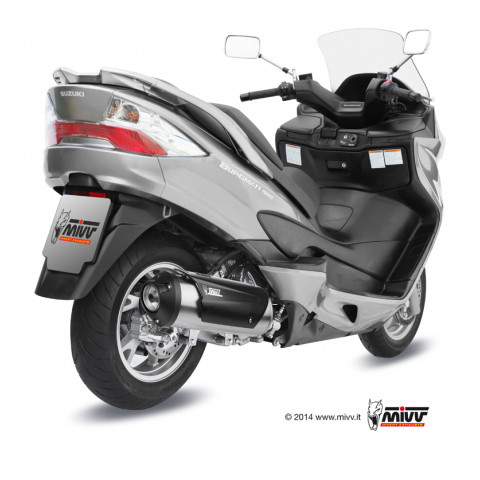 Ligne complète MIVV Urban inox brossé/abs noir Suzuki Burgman 400