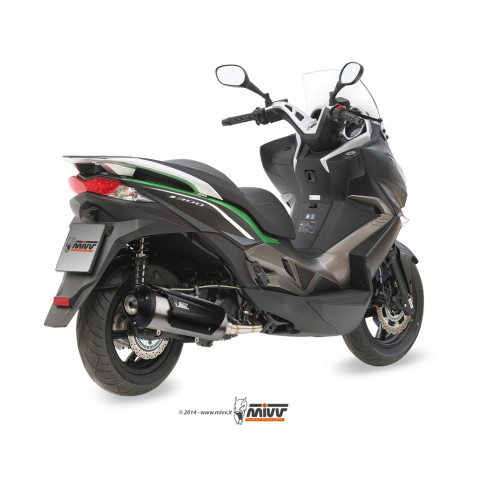 Ligne complète MIVV Urban inox brossé/abs noir Kawasaki J300