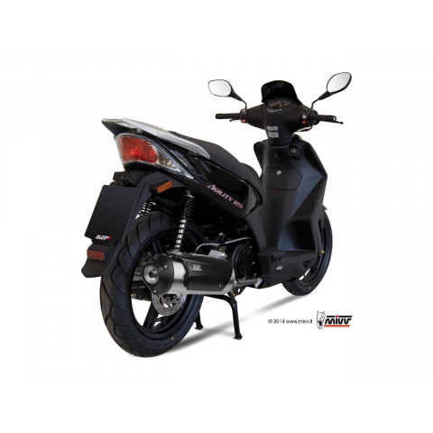 Ligne complète MIVV Urban catalysée inox brossé/abs noir Kymco Agility 125