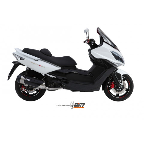 Ligne complète MIVV Urban inox brossé/abs noir Kymco Xciting 500