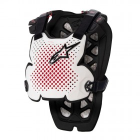 A-1 CHEST PROTECTOR WHITE BLACK RED