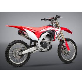 Ligne complète YOSHIMURA RS-9T titane/2 silencieux titane/casquette carbone Honda CRF250R