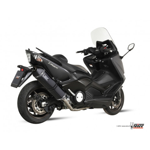 Ligne complète MIVV Speed Edge acier noir/casquette carbone Yamaha T-MAX 530