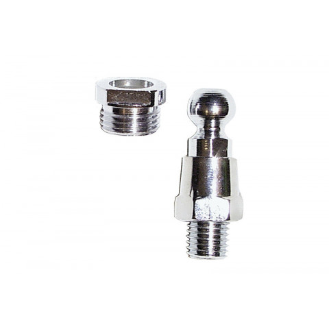 SHIN YO Mirror Adapter With Ball, M 10 Left-hand Thread, Chrome-plated