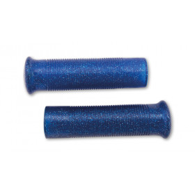 SHIN YO Handlebar grips Custom Retrostyle for 7/8 inch handlebar (22mm) in blue metalflake