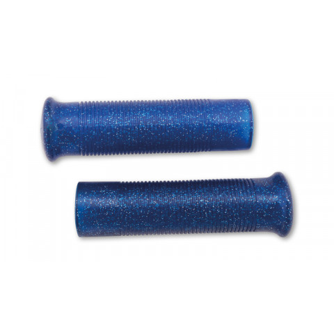 SHIN YO Handlebar grips Custom Retrostyle for 7/8 inch handlebar (22mm) in blue metalflake