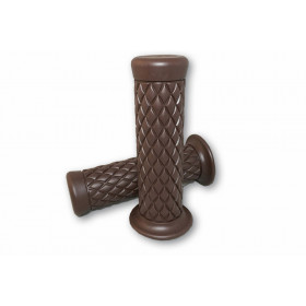 SHIN YO Custom Diamond Style Grips 1 inch dark brown pair