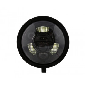 HIGHSIDER pro 7 inch LED headlight FRAME-R1 TYPE 11, black, bottom mount