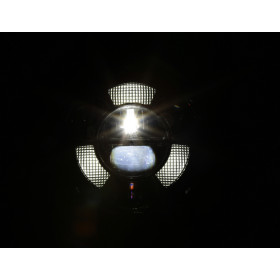 HIGHSIDER pro 7 inch LED headlight FRAME-R1 TYPE 11, black, bottom mount