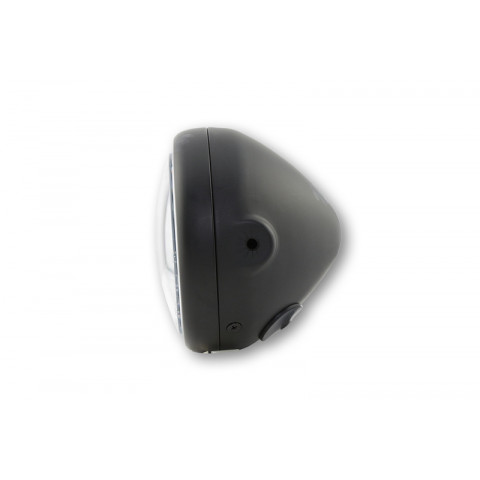 HIGHSIDER pro 5 3/4 inch LED headlight PECOS TYPE 6, matt black, with TFL, side mount