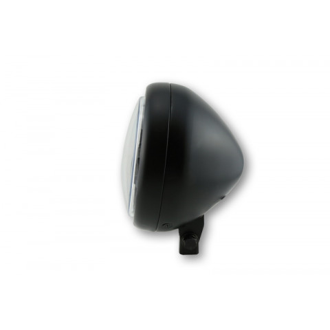 HIGHSIDER pro 5 3/4 inch LED headlight PECOS TYPE 5, matt black, black lens, bottom mount