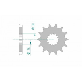 Kit chaîne AFAM 530XHR2 17/44 super-renforcé - couronne standard