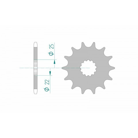 Kit chaîne AFAM 520XMR3 15/37 standard - couronne standard
