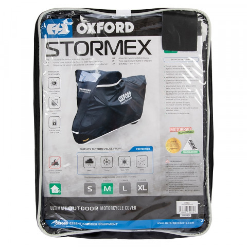 Housse de protection extérieur OXFORD Protex Stretch noir - moto / scooter - S
