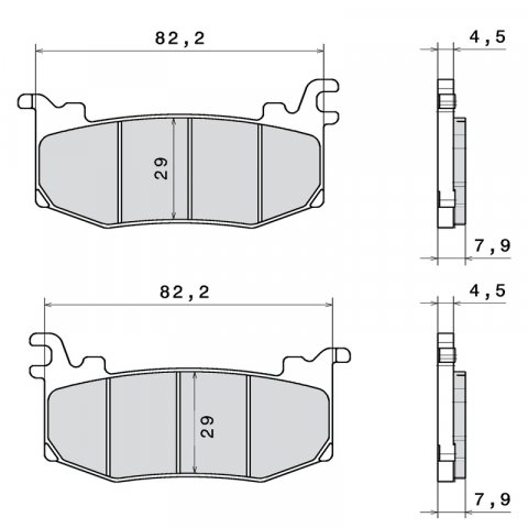 Plaquettes de frein BREMBO Racing métal fritté - M588Z04