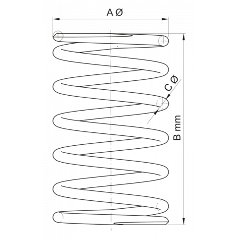 Ressort de variateur MALOSSI ø extérieur 58,70x75 mm - ø fil 5 mm - K 13,2