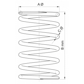 Ressort de variateur MALOSSI ø extérieur 58,70x75 mm - ø fil 5 mm - K 13,2