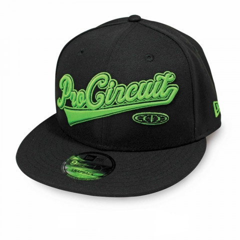 Casquette PRO CIRCUIT snapback - noir/vert fluo