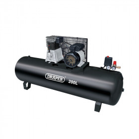 Compresseur d'air à entraînement par courroie DRAPER 200L sans roues - 2,2 kW/3 ch