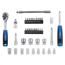 Jeu de douilles et d'embouts métriques DRAPER HI-TORQ® - 1/4" (40 pièces)