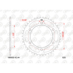 Kit chaîne AFAM 525XMR3 16/46 super-renforcé - couronne standard