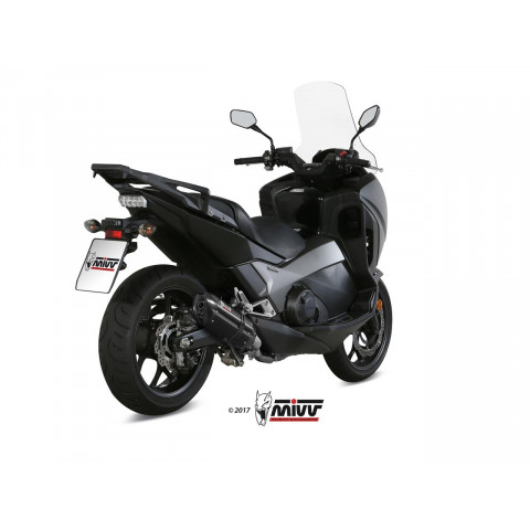 Silencieux MIVV Suono inox noir/casquette carbone Honda integra 750