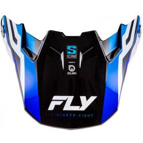 Visière FLY RACING Formula S Carbon Byte - Blue Carbon/bleu/blanc