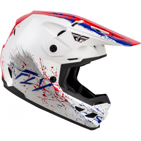 Casque enfant FLY RACING Kinetic Drip - rouge/blanc/bleu