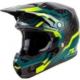 Casque FLY RACING Formula S Carbon Byte - Black Carbon/Teal/Lime