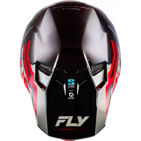 Casque FLY RACING Formula S Carbon Byte - Red Carbon/gris