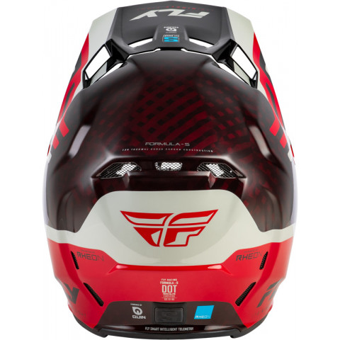 Casque FLY RACING Formula S Carbon Byte - Red Carbon/gris