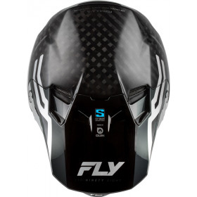 Casque FLY RACING Formula S Carbon Byte - Black Carbon/gris/argent