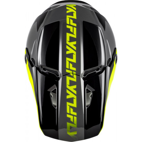 Casque FLY RACING Kinetic Crest - gris/noir/jaune fluo